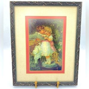 UK Artist Frederick Morgan “Over The Garden Wall” Victorian Art Print Framed